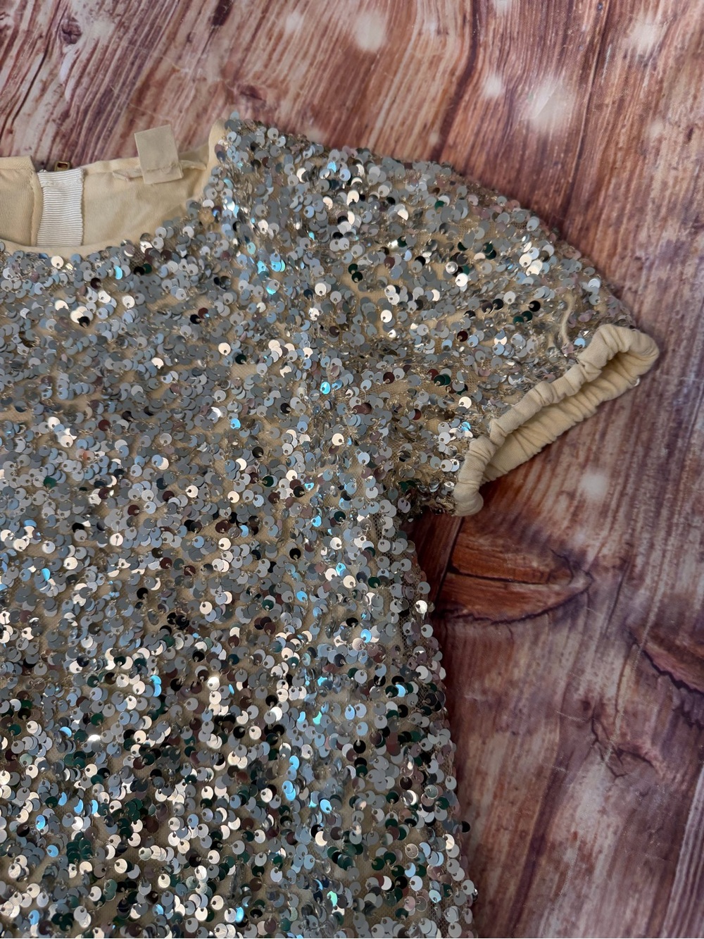 J.Crew Crewcuts girls' sequin puff-sleeve dress size 7 - Picture 4 of 8